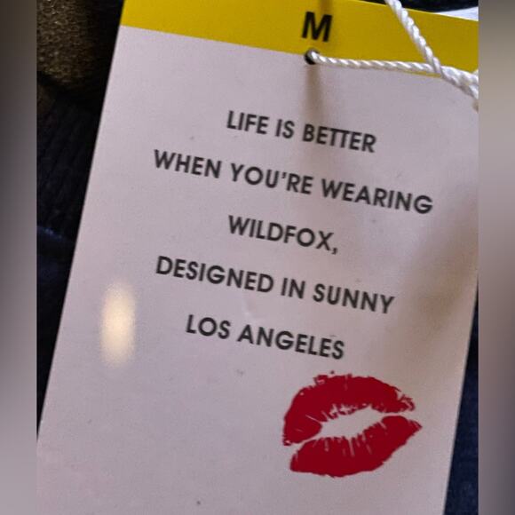 Wildfox SOCIAL Embroidered Blue Sweatshirt size Medium - Picture 6 of 9